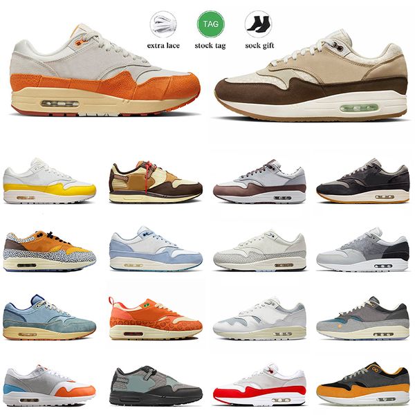

patta 1 87s cactus jack running shoes 1s designer amx cushion sneakers mx crepe hemp magma orange summit white fragment retros men women tra
