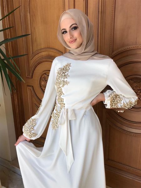 

ethnic clothing ramadan eid abaya dubai turkey islam muslim party long dress abayas for women caftan marocain de soiree robe femme musulmane, Red
