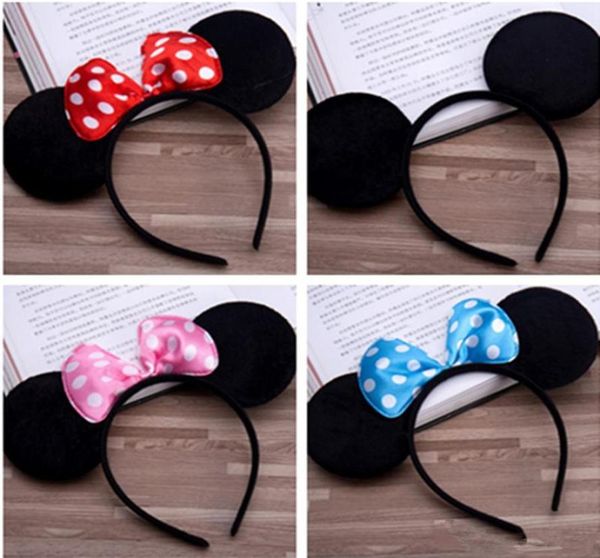 

6 color girls hair accessories mouse ears headband children hair band baby kids cute halloween christmas cosplay headdress hoop yd9404920, Silver