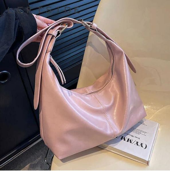 

nxy large hobo bags for women 2023 pink trend vintage leather designer high capacity handbags lady crossbody