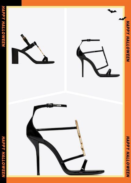 

senior formal high heel sandal genuine leather wedding black gold 10cm high heel shoes global sandals 35-42 with box