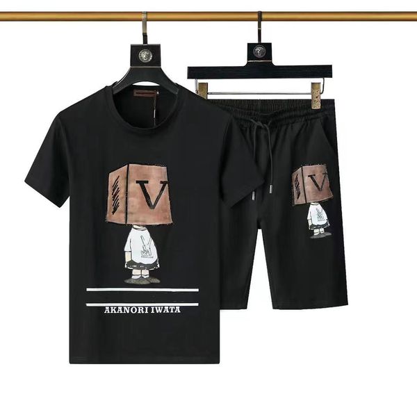 

summer mens designer tracksuits sets mens new 2023 luxury designer clothes luxury fashion running suits t-shirt shorts, Gray