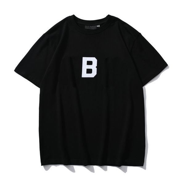 

luxury t shirt couple crew neck short sleeve breathable cotton shirt fashion high street clothes letter printed 20 styles casual black white, White;black