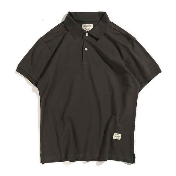 

men's polos retro solid color polo shirt men lapel short sleeve cotton tshirt summer breathable fit basic polo shirt vintage casual 23, White;black
