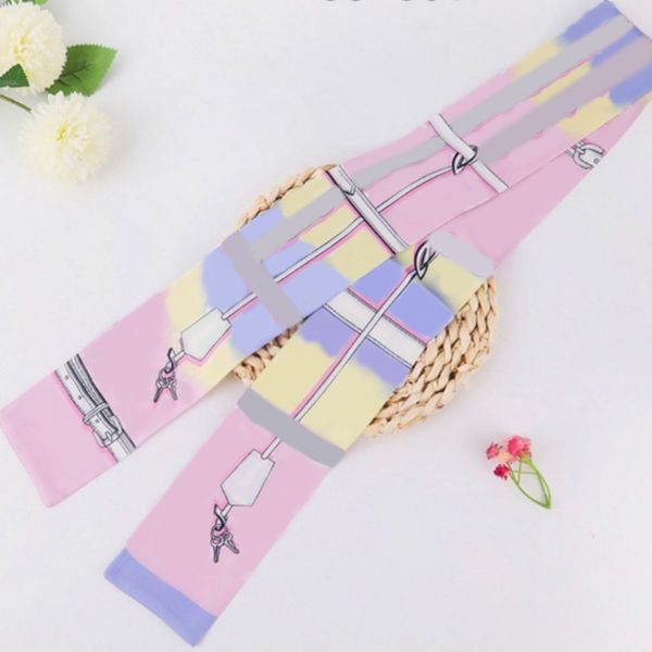 

designer scarf with double sides print silk scarf multistyles colorful shoulder tote ribbon ornaments ladies scarves summer exquisite necker, Blue;gray