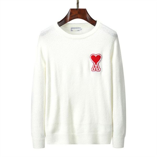 

men's sweaters crewneck striped sweater men's alphabet jacquard designer autumn and winter fashion warm knitted sweater soft cashm, White;black