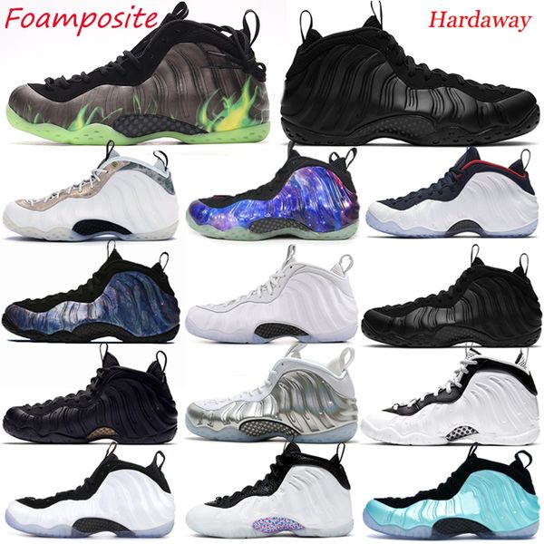 

new mens women trainers basketball shoe foamposite one hardaway shoes silver surfe island green class of 97 chrome white anthracite sports w