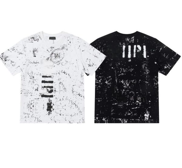 

short-sleeved men's summer t-shirt american tide brand hip hop street half sleeve ins everything loose trend crewneck t-shirt, White;black