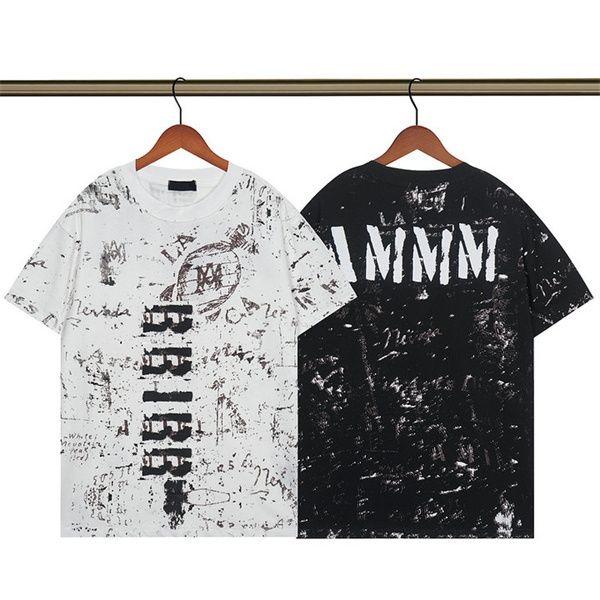 

new men's foreign trade t shirts are fashionable casual coolice silk cotton shortsleeved t shirts and the summer explosion pattern tren, White;black