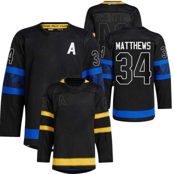 

stitch ice hockey jerseys auston custom matthew mark john nylander jack marner maple campbell william rielly tavares hockey stitched jersey, Black;red