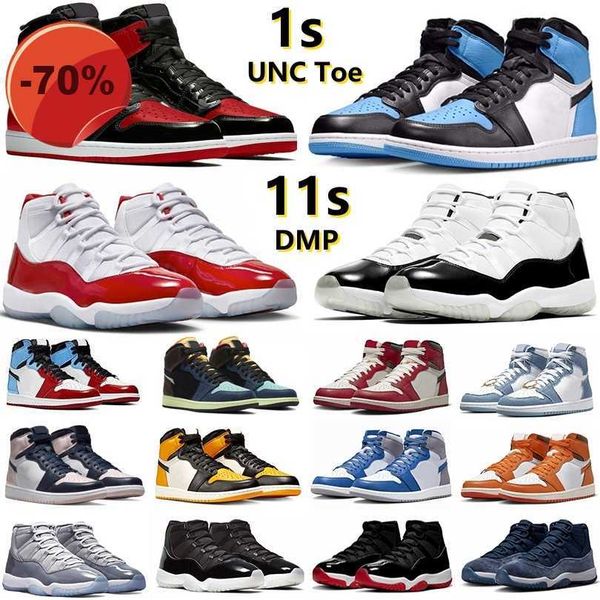 

11 1 mens basketball shoes 1s bred patent unc toe lost found starfish dark mocha 11s cherry dmp cool grey midnight navy bred unc jubilee wom