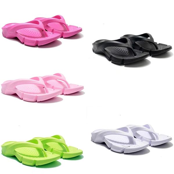 

men women summer slippers slides fashion triple black white rose pink red green glow outdoor mens flat 36-45
