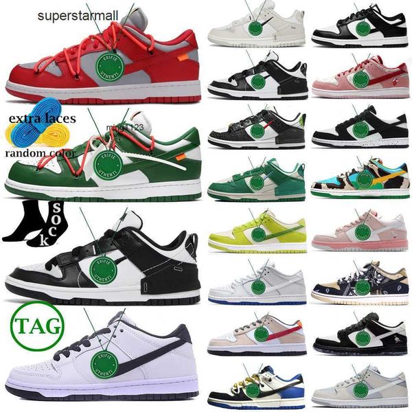 

nikes dunk 2023 low panda dunks off sb shoes men women running shoes cool grey university red gold pine green white x candy malachite light, Black