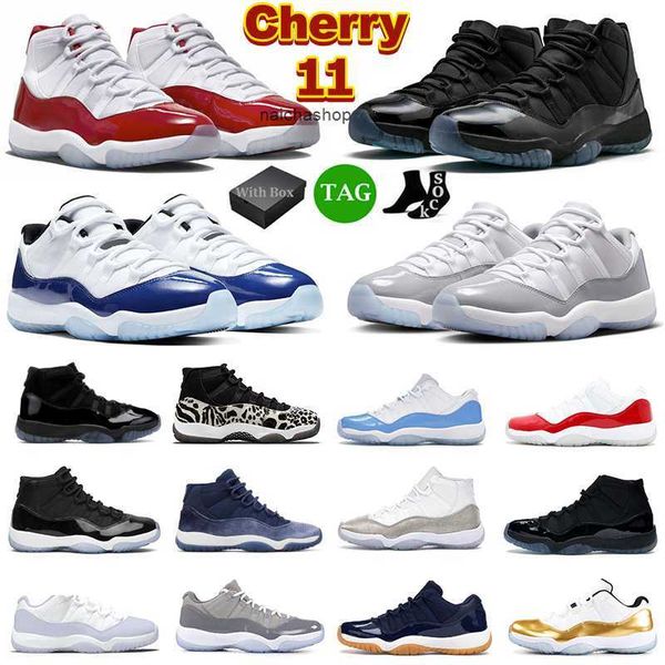 

2023 basketball shoes jumpman 11 men women 11s cherry cool grey space jam legend blue midnight navy concord blue closing ceremony mens train
