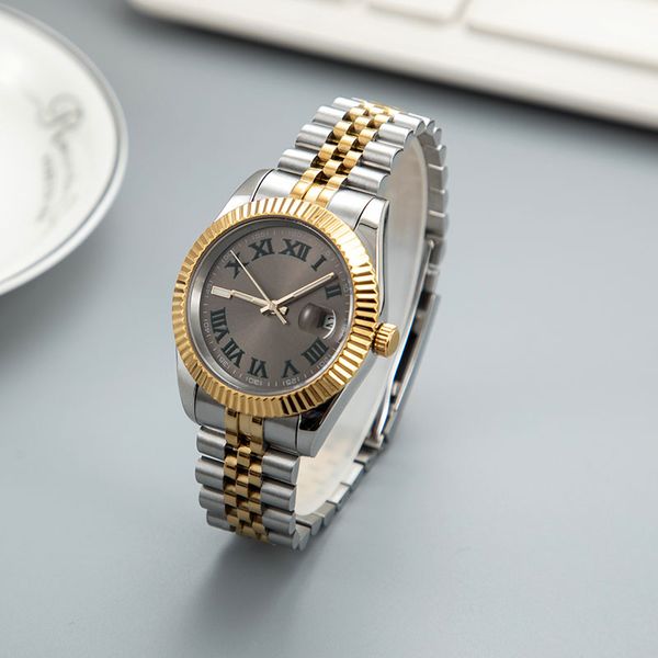 

luxury watch women watches men aaa quality 28/31/36/41mm automatic movement stainless steel gold watchs casual waterproof luminous montre lu, Slivery;brown