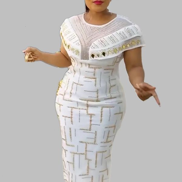 

ethnic clothing african dresses for women short sleeve turkey sequin evening wedding party mid-calf length dress muslim africa clothes 23032, Red