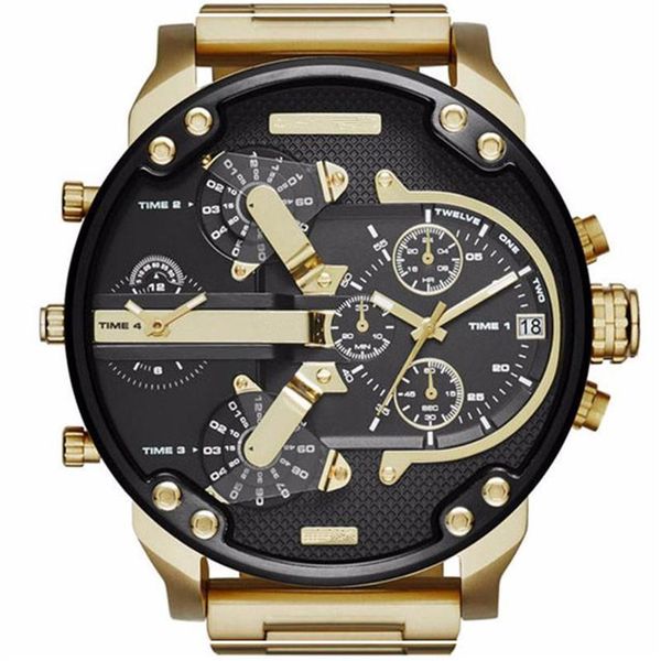 

relogio masculino mens watch sports wristwatches big face stainless steel quartz analog business army military watches gifts clock272v, Slivery;brown