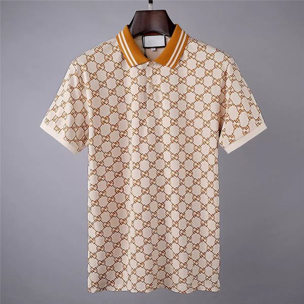 

men's polos men's wear designer polo shirt black and white stripe stand collar pullover cotton embroidery breathable clothing luxu, White;black