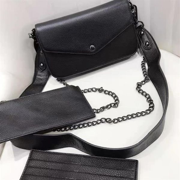 

dicky0750 leather clutch handbags for women evening bags fashion chain purse lady shoulder handbag presbyopic crossbody mini messe211y
