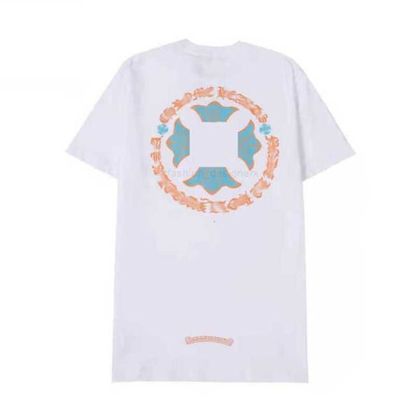 

ch luxury t-shirt men's fashion brand tees men women sanskrit letter short sleeve horseshoe couple t-shirts designer polos tshirts cro, White;black