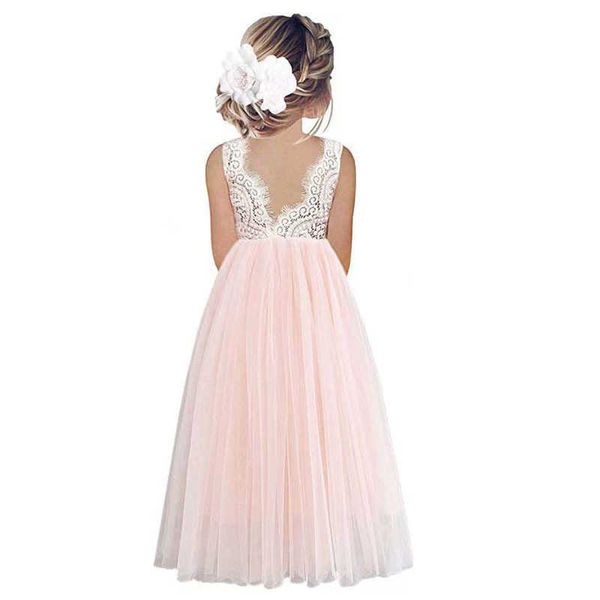 

girl's dresses flower girl dress baby kids summer princess party lace wedding birthday children clothing 2 4 6 8 10 12 14 y2303, Red;yellow
