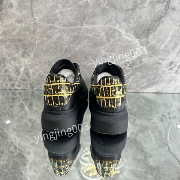 

2023 new designer sneakers vintage casual shoes men women trainers leather reflective sneaker shoe, Black