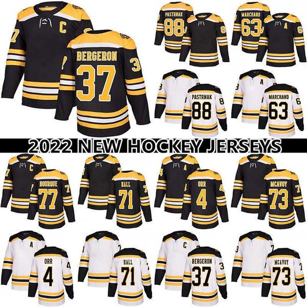 

2022 stitched hockey jerseys reverse retro patrice bergeron david pastrnak brad marchand taylor hall charlie mcavoy bobby orr ice hockey jer, Black;red