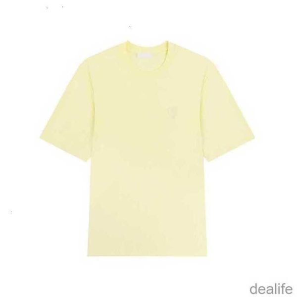 

paris designer amis t shirt 2023 new macarone candy color love embroidery letter a hearts pure cotton short sleeves for men and women tees, White;black