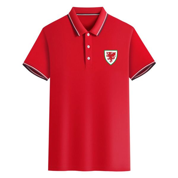 

wales mens polos sports soccer polo shirts men short sleeve football training poloshirts summer fashion casual business asian size s-6xl, White;black