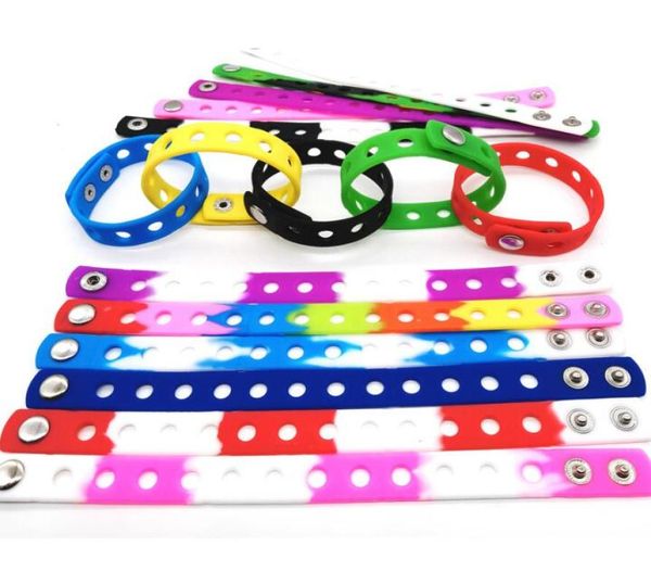 

silicone bracelet wristband 21cm fit shoe croc buckle charm accessory party favor gift fashion jewelry8628957, Golden;silver