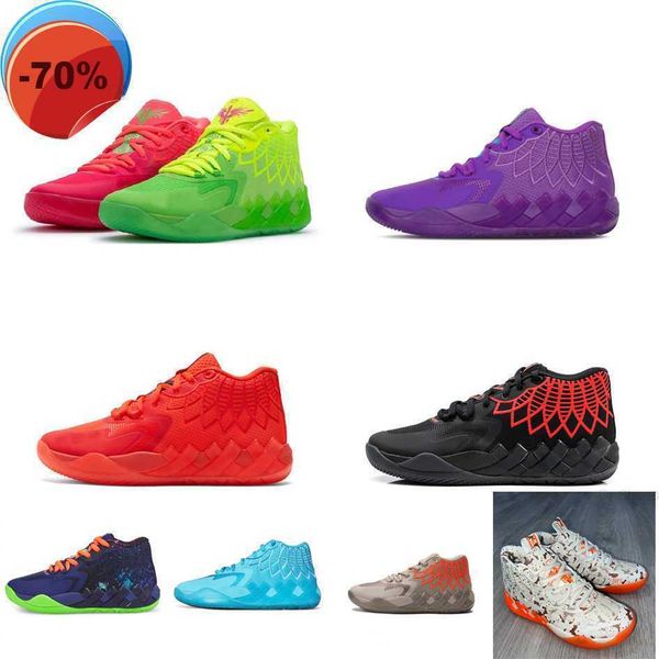 

roller og shoes womens lamelo ball mb 01 basketball shoes rick morty red green galaxy purple black red blue queen buzz kids melo sneakers