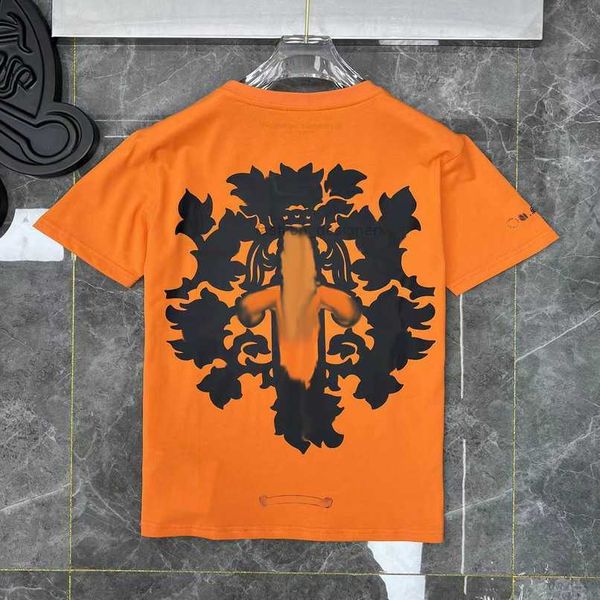 

CH Luxury T-shirt Men' Classic Brand Tops Tees Men Women Sanskrit Letter Sweatshirts Short Sleeve Horseshoe Designer Couple T-shirts Cross Unisex Tee Shirts W997, 12