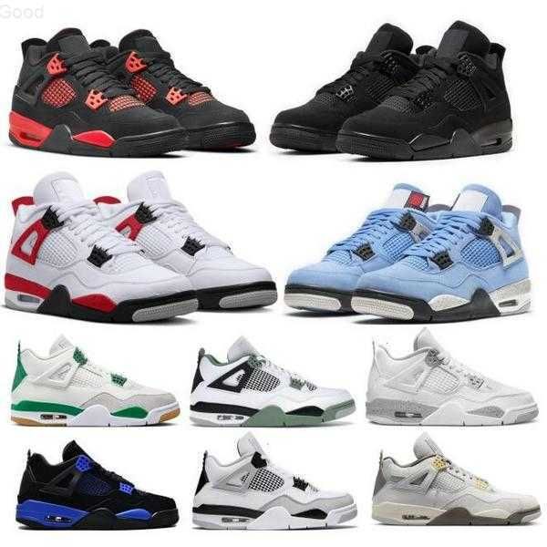 

red thunder basketball shoes jumpman 4 4s cement military black cat pine green pn dust oreo 2023 men women trainers sneakers 4s