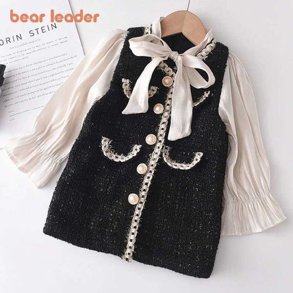 

girl's dresses bear leader girls princess patchwork dress 2023 new fashion party costumes kids bowtie casual outfits baby lovely suits, Red;yellow