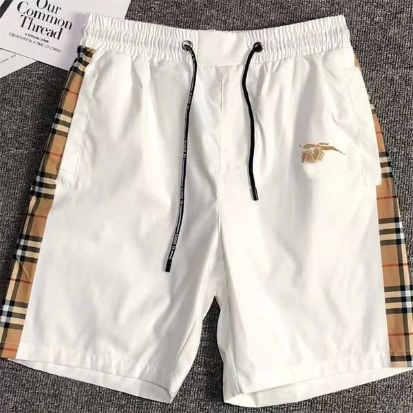 

2023 new light luxury men's shorts men's summer loose thin high waist beach pants trend 100% shorts, White;black