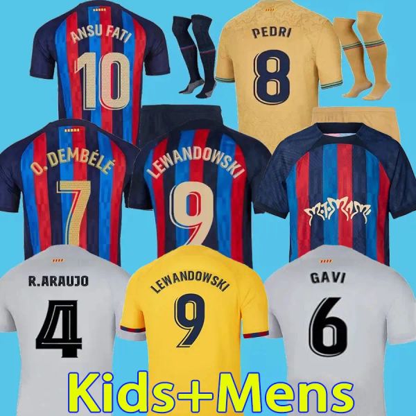 

pedri army t shirt lewandowski gavi kit ansu fati barcelonas ferran raphinha 22 23 f. de jong dest dembele camiseta de futbol football shirt, White;black