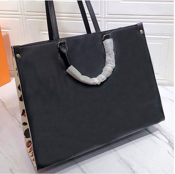 

2023 onthego large capacity totes fashion sac femme leather designers shoulder bags woman handbag handle lady shopping bag kk8901