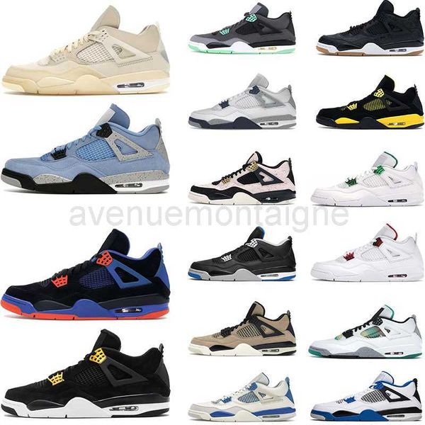 

men women shoe 4 4s basketball shoes tour yellow cow muscle sail university blue white oreo fire pure money midnight navy military training