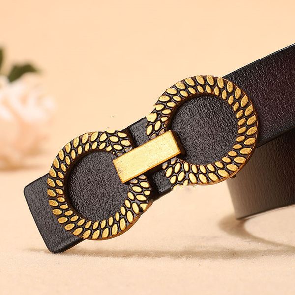 

lady smooth leather 2.5mm wide belt luxury belts designer for woman buckle 2023 chastity fashion with box, Black;brown