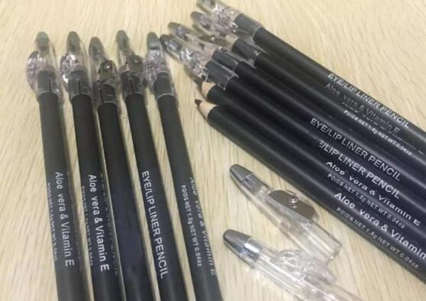 

new brand waterproof eyeliner eyebrow pencil with sharpener eye/lip liner pencil black and brown 36pcs