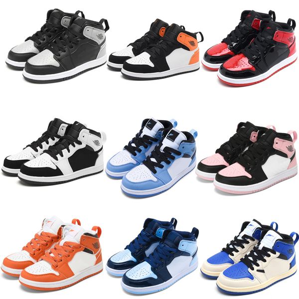 

kids shoes 1s boys basketball jumpman 1 shoe black children mid high sneaker chicago designer scotts blue trainers baby kid youth toddler in