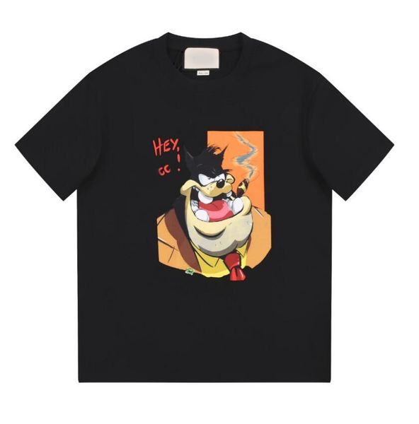 

fashion print men's and women's short sleeve t-shirt summer trend loose street hip hop couple cool t-shirt gg1971, White;black