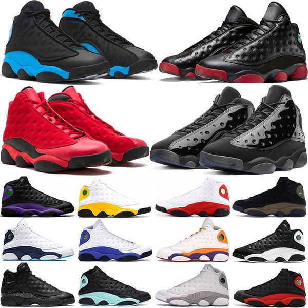 

Jumpman 13 13s Men Basketball Shoes Hyper Royal French Blue Linen Island Green Obsidian Bred Midnight Navy Black Cat Del Sol Barons Gym Flint Trainers Sneakers