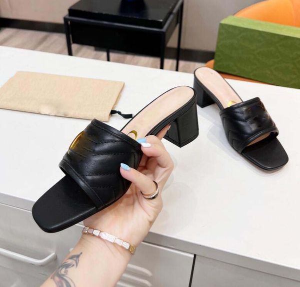 

beach slippers fashion thick bottom designer women shoes cartoon alphabet lady platform leather heels letter slides high heel sandals large, Black