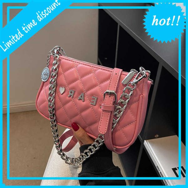 

fashion luxury designer bag lingge chain bag 2023 new shoulder ins crossbody versatile live women's women clutches casual party clutch