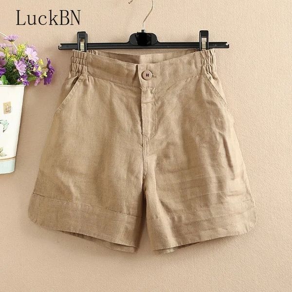 

women's shorts cotton and linen shorts women's summer students korean version loose and thin casual sports home linen wide-leg pan, White;black