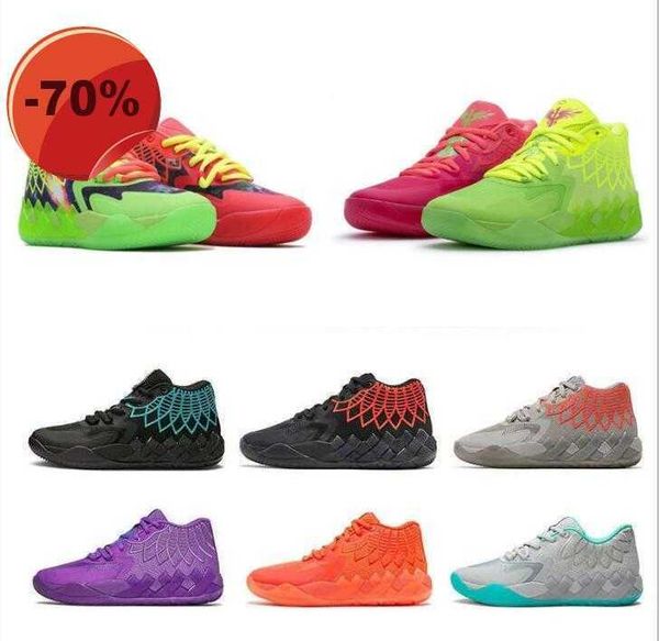 

new 2023 men designer basketball shoes mb.01 lamelo ball buzz city rick and morty galaxy rock ridge volt blast trainer mens outdoors sneaker