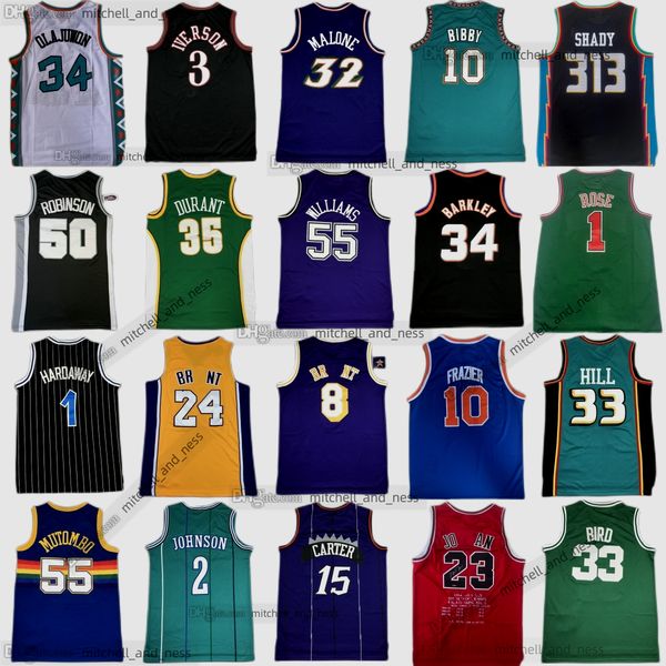

jason williams jersey mitchell and ness basketball shaw kemp penny hardaway alex petrovic gilbert arenas hakeem olajuwon walt frazier john s, Black;red