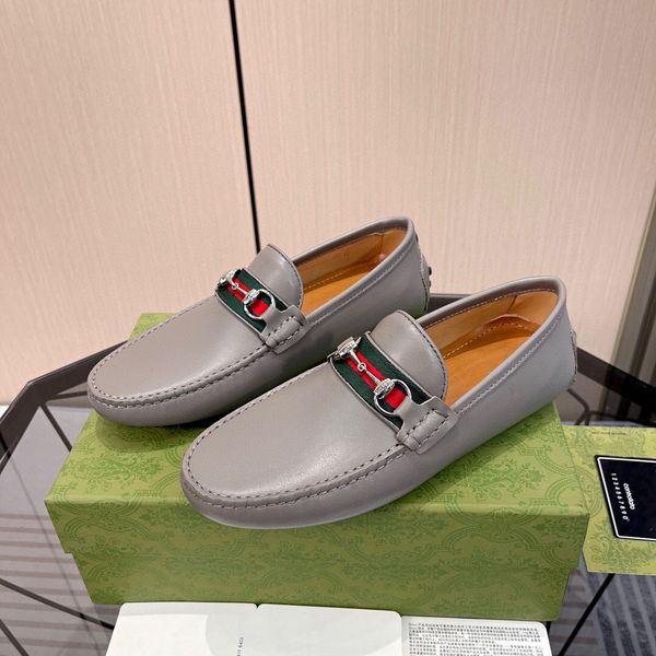 

2023 mens fashion party dress shoes flats business office oxfords genuine leather brand designer slip-on casual loafers size 38-45, Black