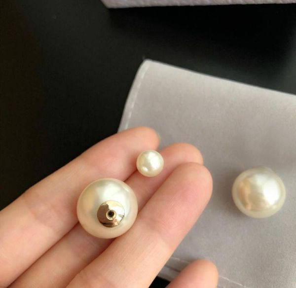 

fashion have stamps pearl stud earrings aretes for lady women party wedding lovers gift engagement jewelry for women7842092, Golden;silver